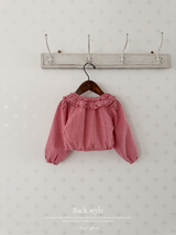 Bell check blouse