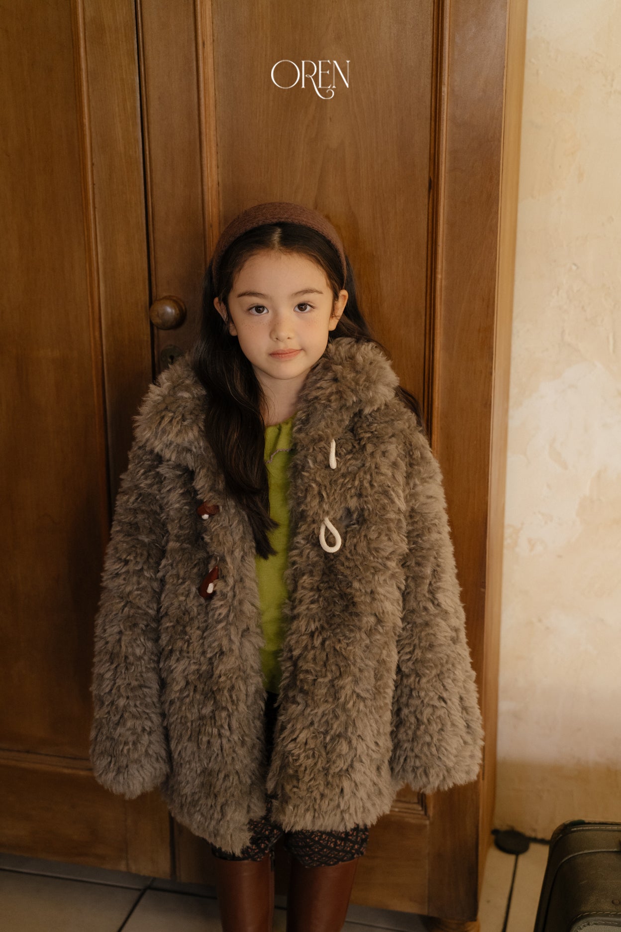 [OREN] Berni toggle fur jacket