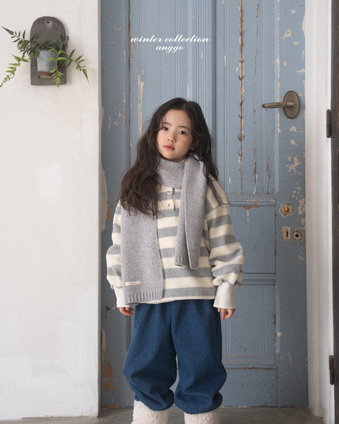 ［anggo］Pretzel stripe tops