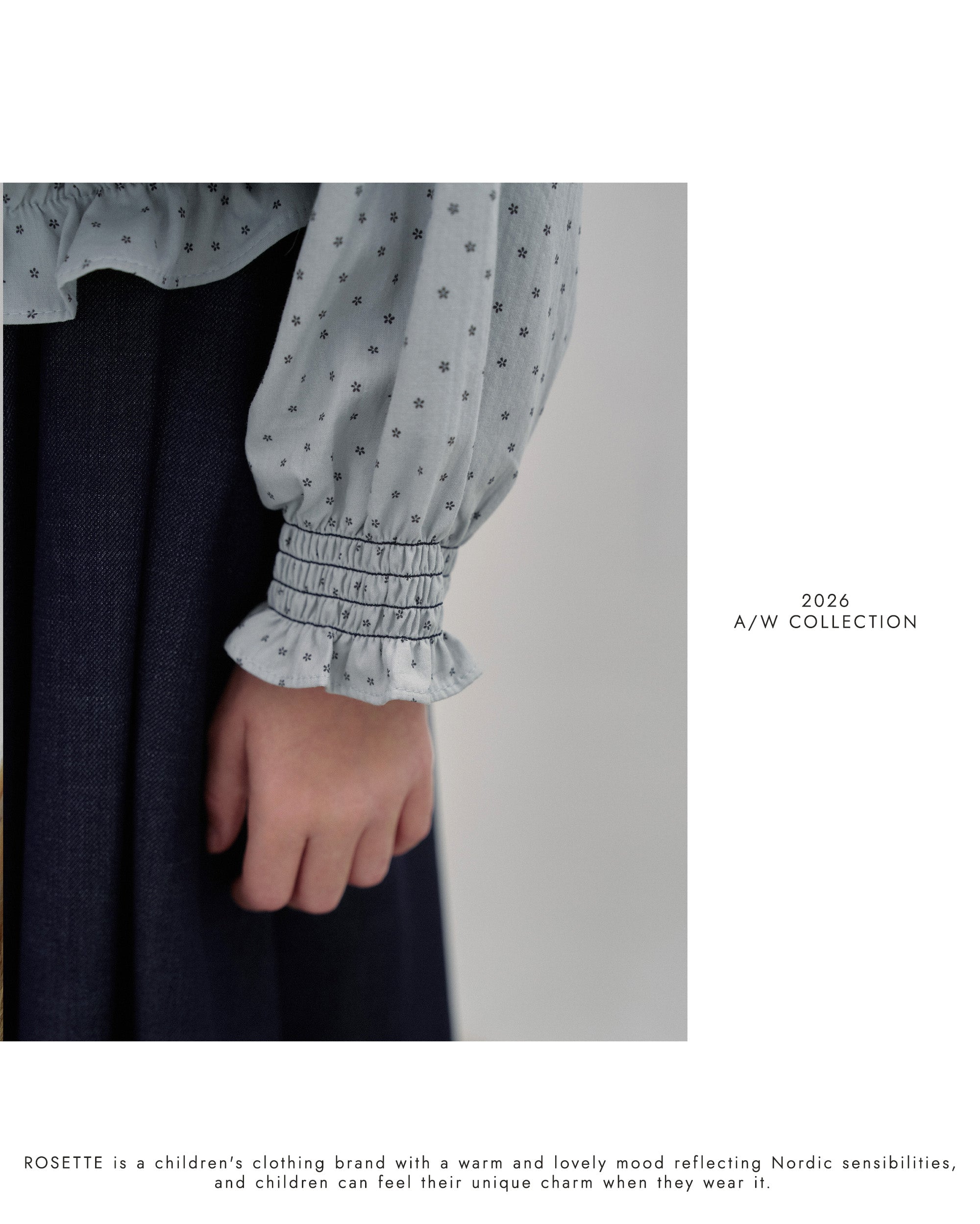 ［ROSETTE］Shirring flower blouse