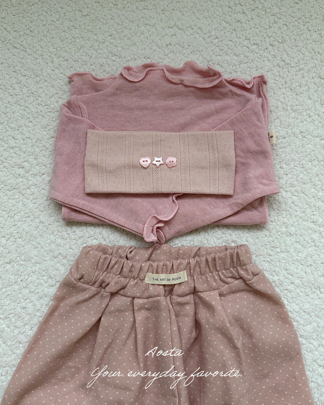 ［Aosta］Milk Dot Pants
