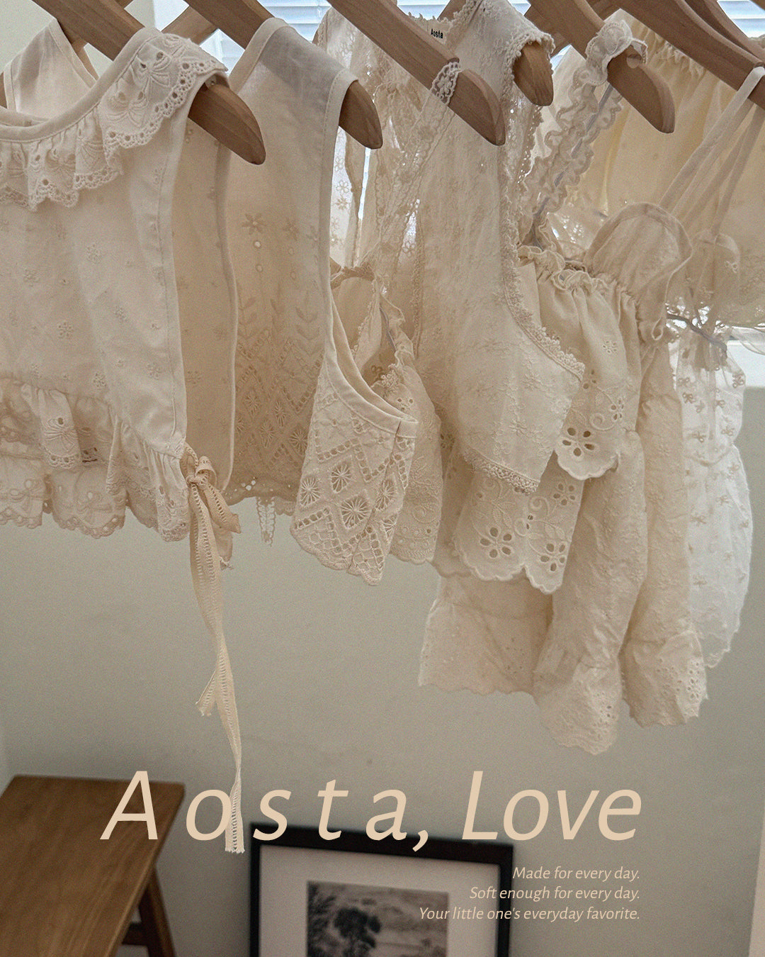 ［Aosta］Lace Open Vest