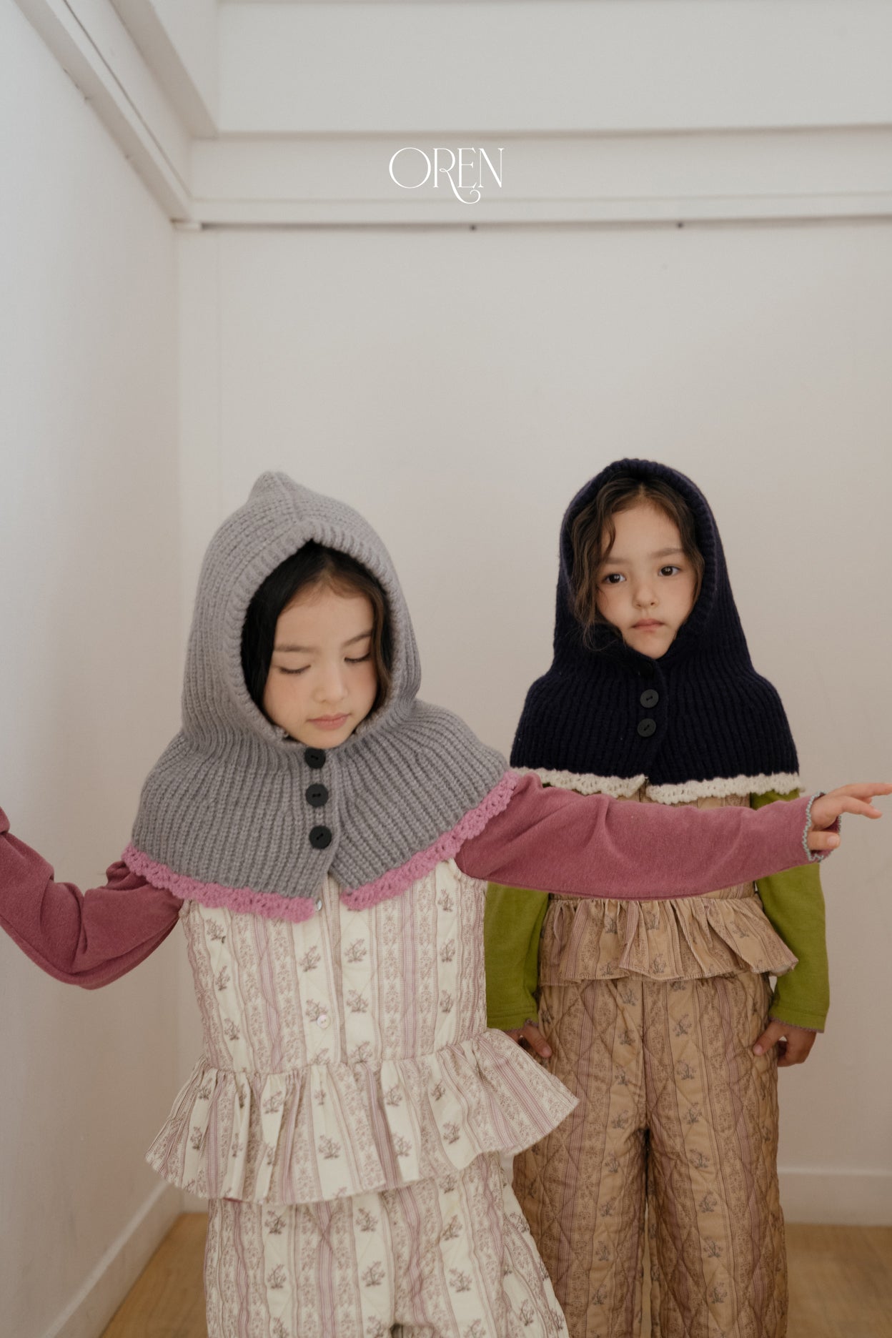 [OREN] Coloralion cape balaclava(kids&adult)