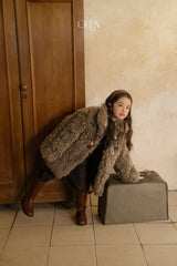 [OREN] Berni toggle fur jacket