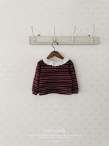 Puel stripe collar blouse