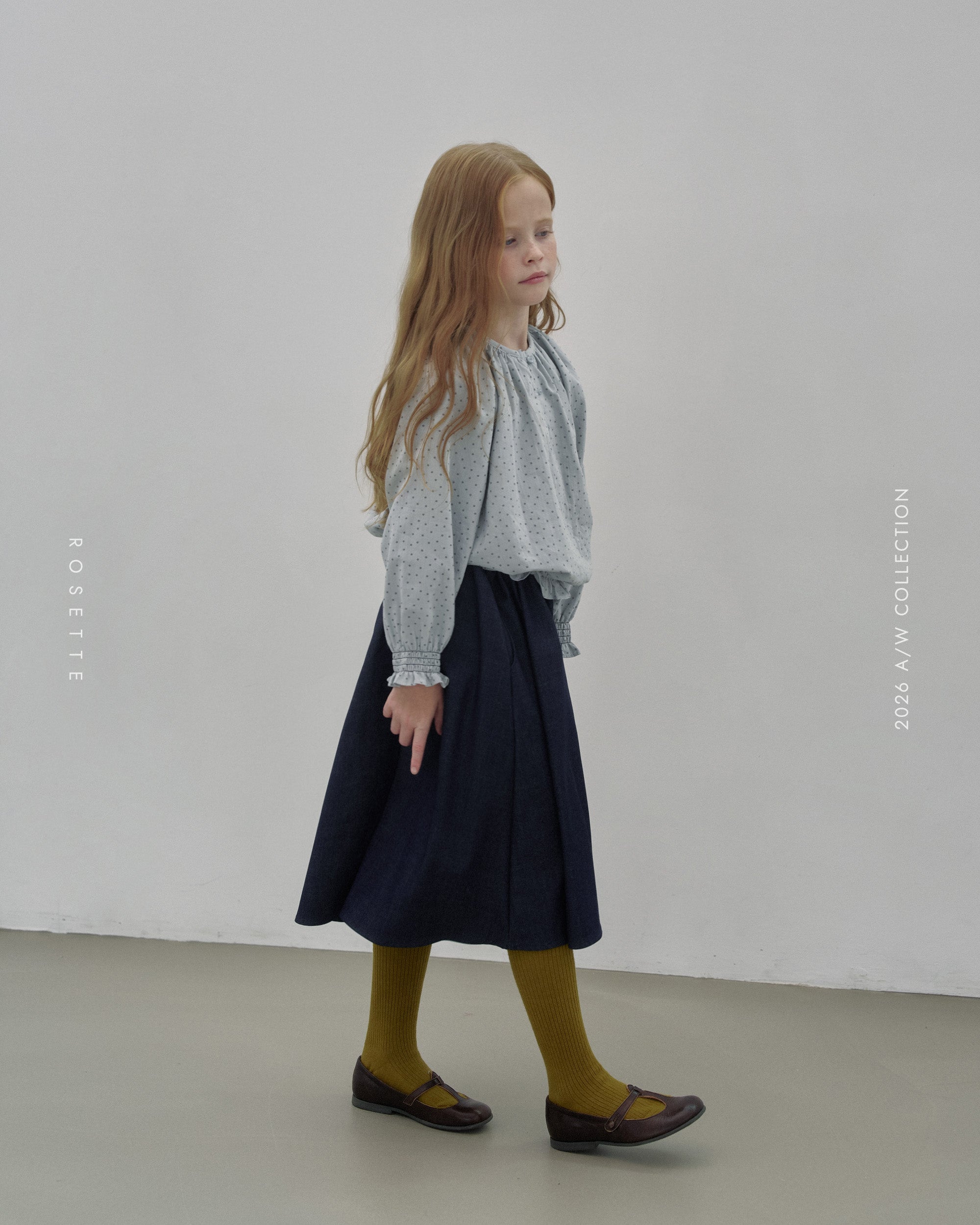 ［ROSETTE］Shirring flower blouse
