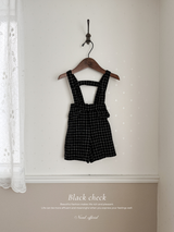 Miel check suspender pants