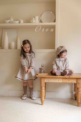 ［OREN］Brunette check rompers