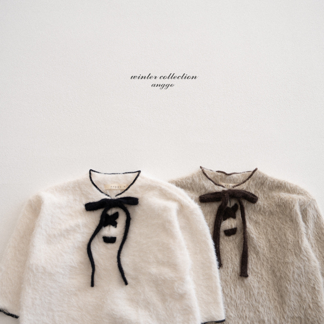［anggo］Latte ribbon tops