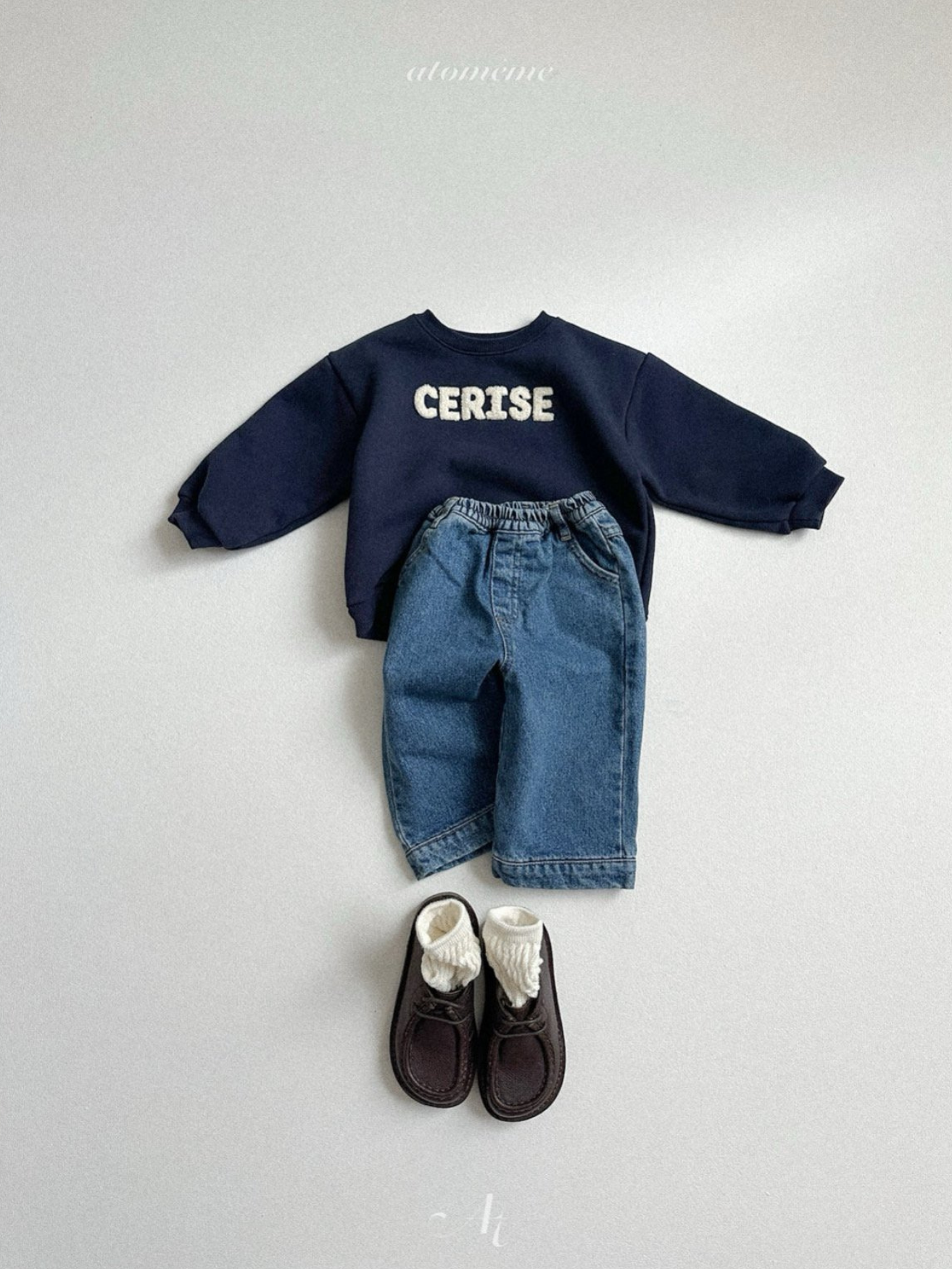 [atomeme] Half Slit Denim