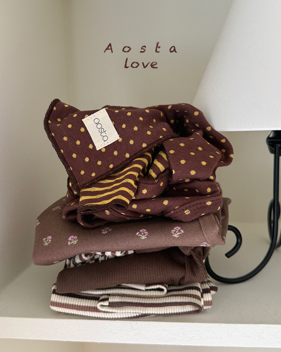 ［Aosta］Love Flower Pants