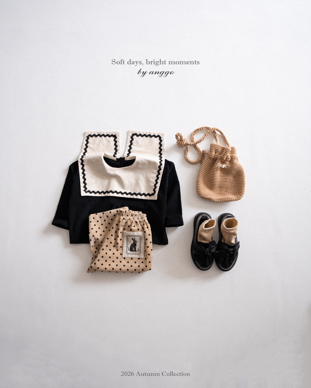 ［anggo］Nutella collar blouse