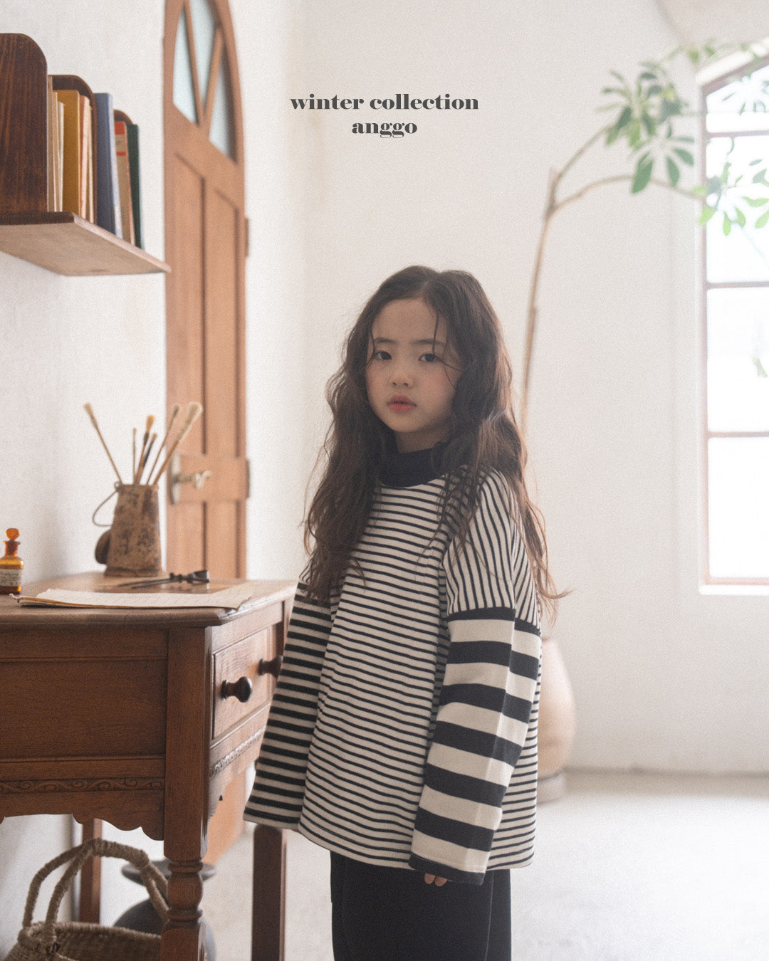 ［anggo］Rusk stripe tops