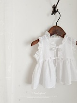 Layered ribbon frill one-piece (baby)