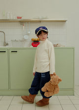 [whitesketchbook] Peach bottleneck rib tee