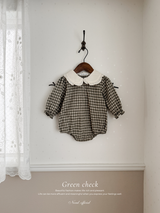 Frill check collar rompers (baby)