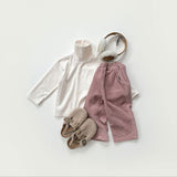 [whitesketchbook] Peach bottleneck rib tee
