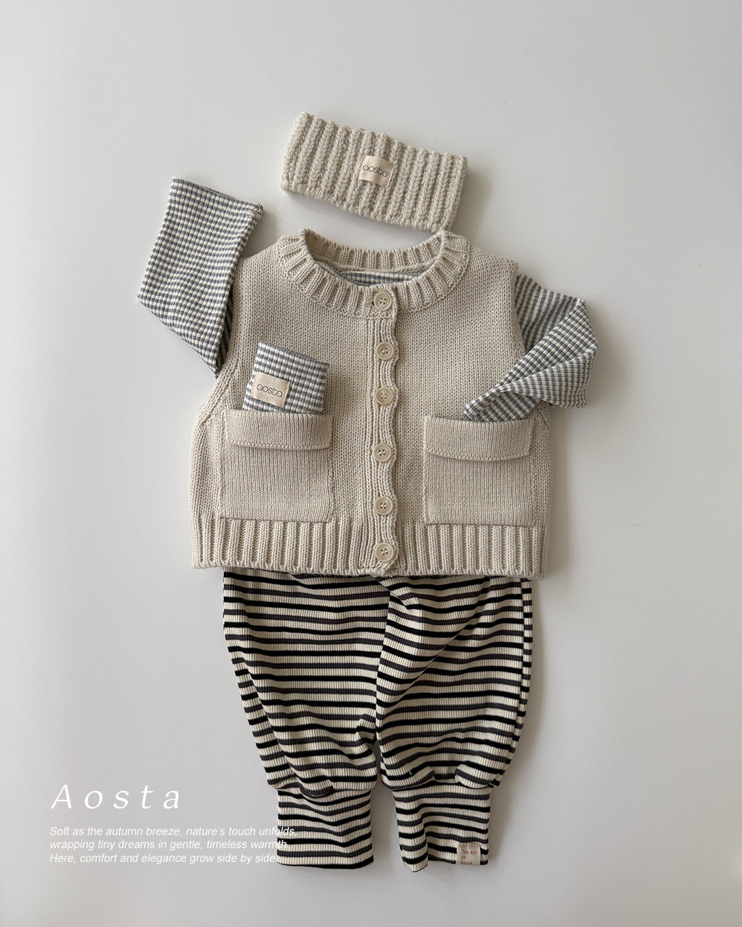 ［Aosta］Knit Cookie Headband