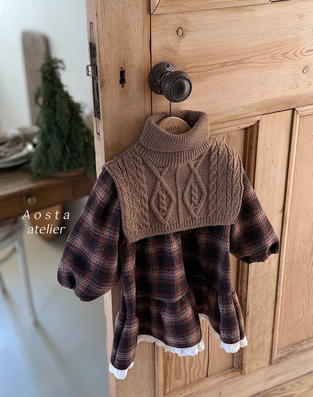 ［Aosta］Check one-piece