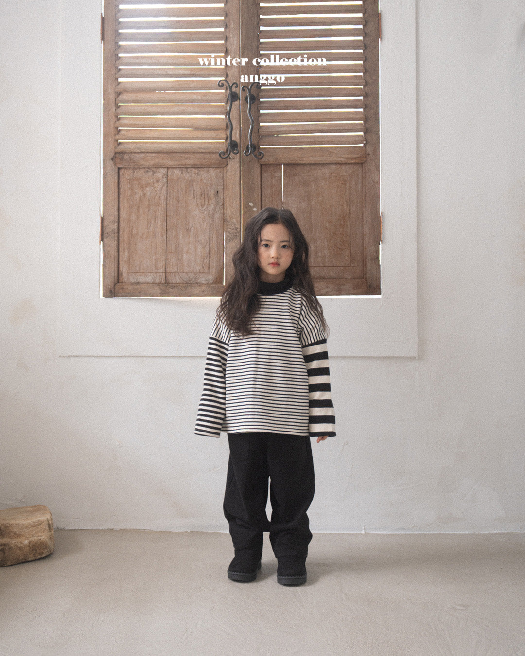［anggo］Rusk stripe tops