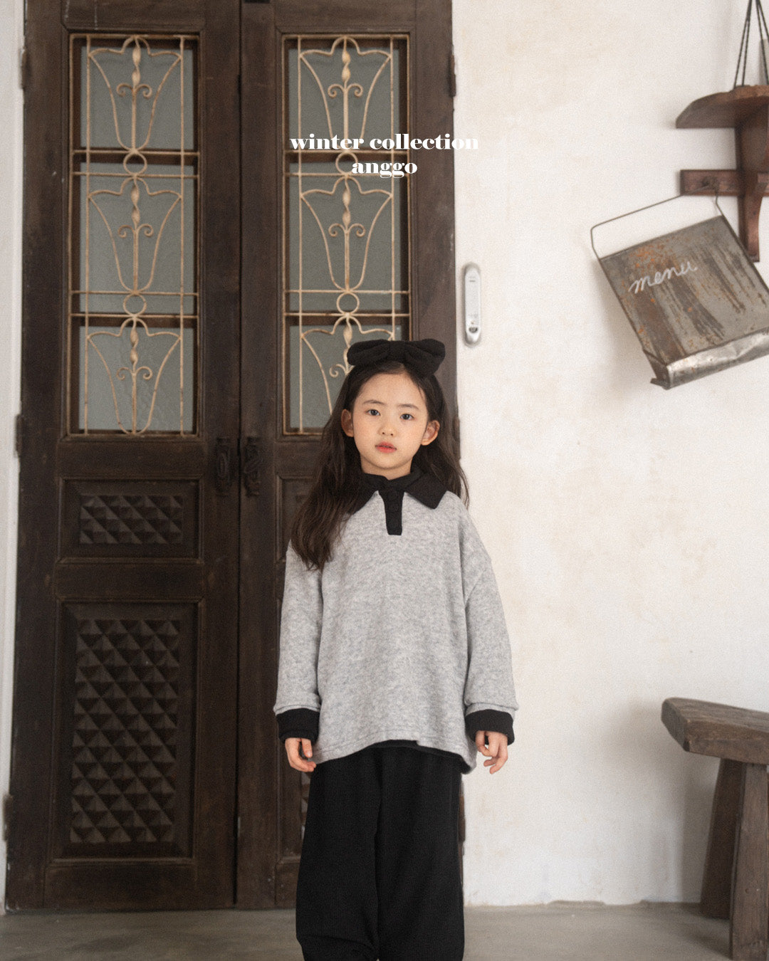 ［anggo］Choco chip collar tops