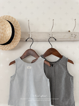 Muse check sleeveless blouse