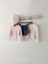 Puff frill cardigan