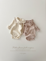Pollin flower frill rompers
