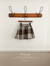 Cocoa check skirt