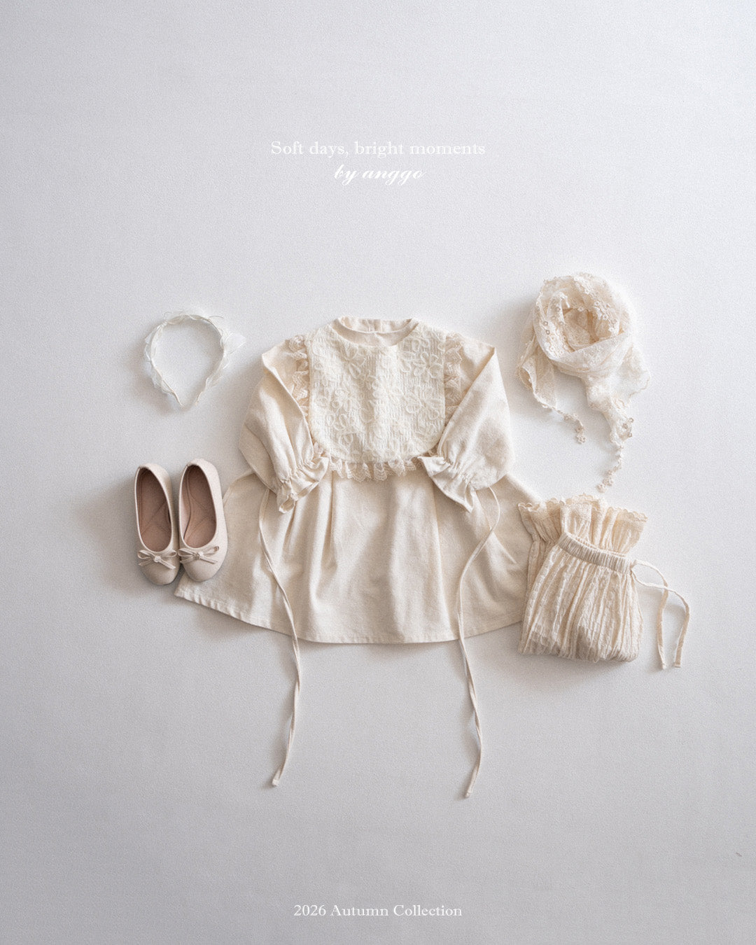 ［anggo］Crepe frill pants
