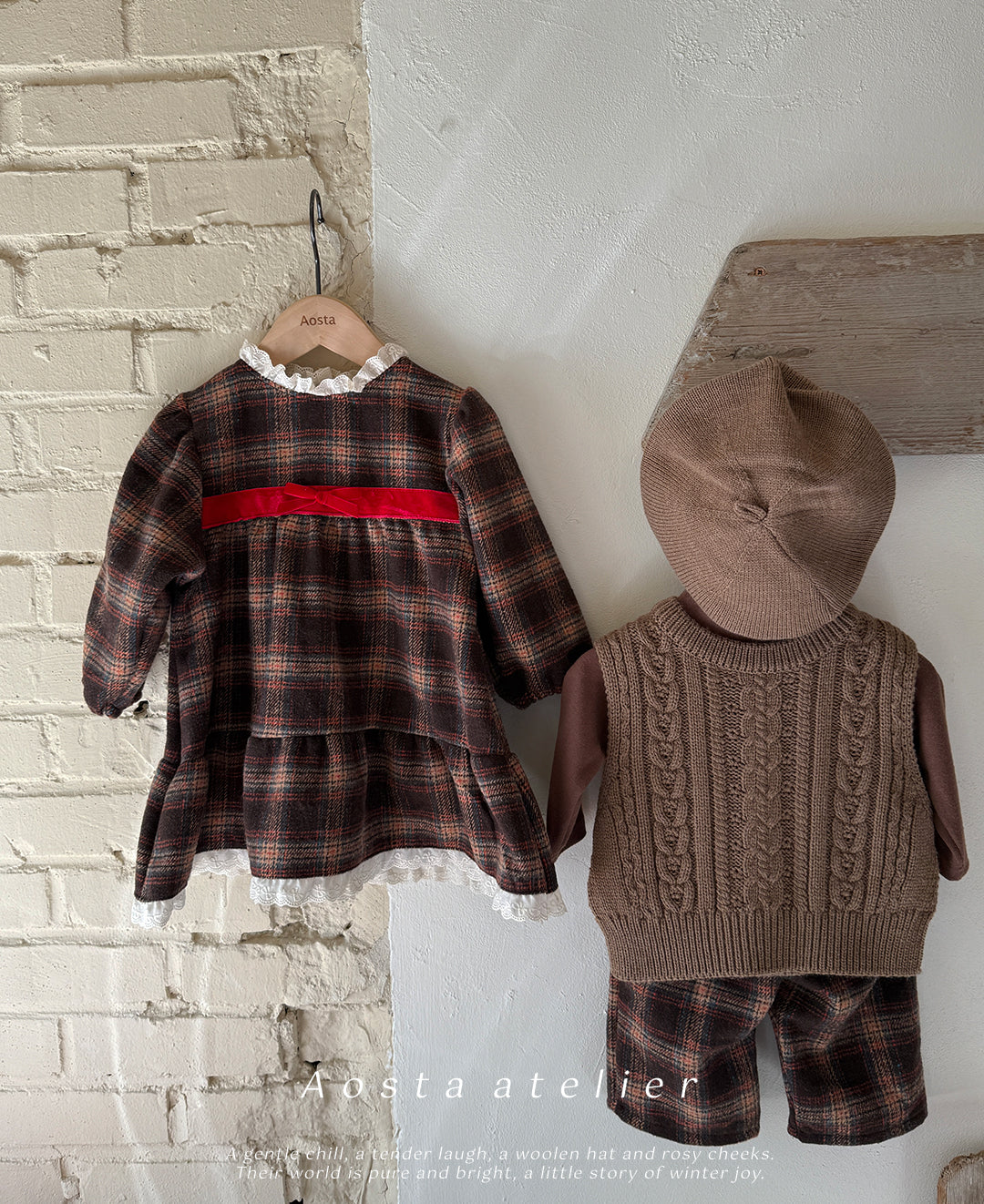 ［Aosta］Check pants