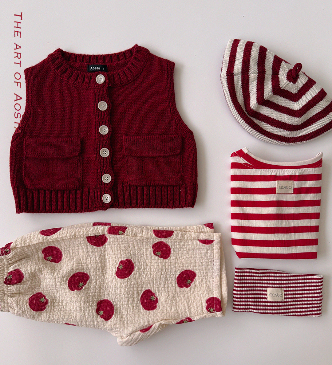 ［Aosta］Knit Cookie Vest