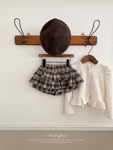 Roman check cancan pants