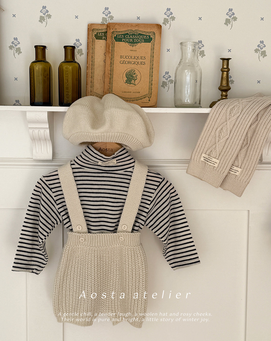 ［Aosta］Wool turtleneck tee