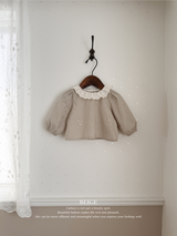 Susu lace check blouse