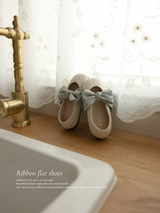 Ribbon flat shoes - Frozen yogurt -