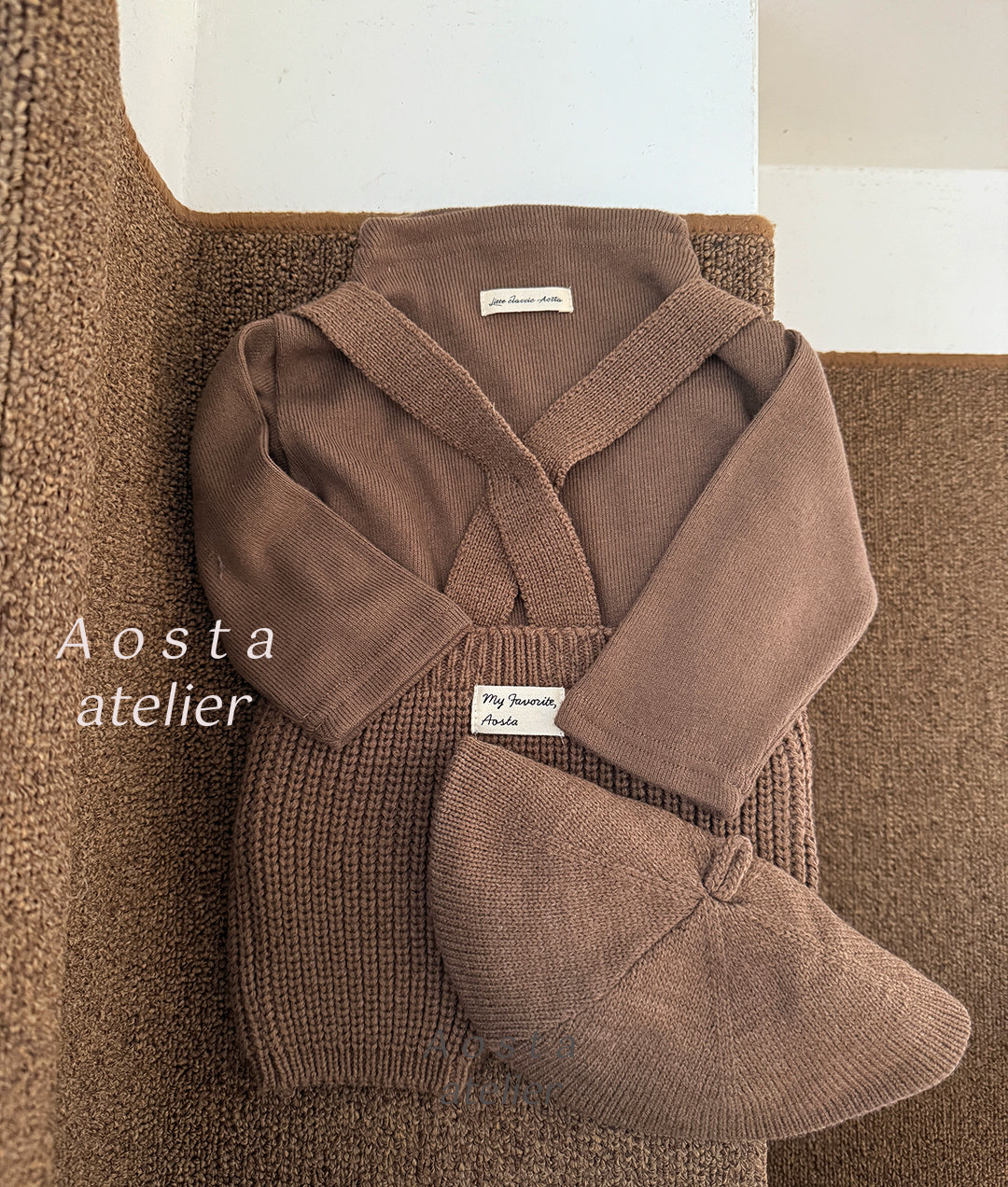 ［Aosta］Knit overalls