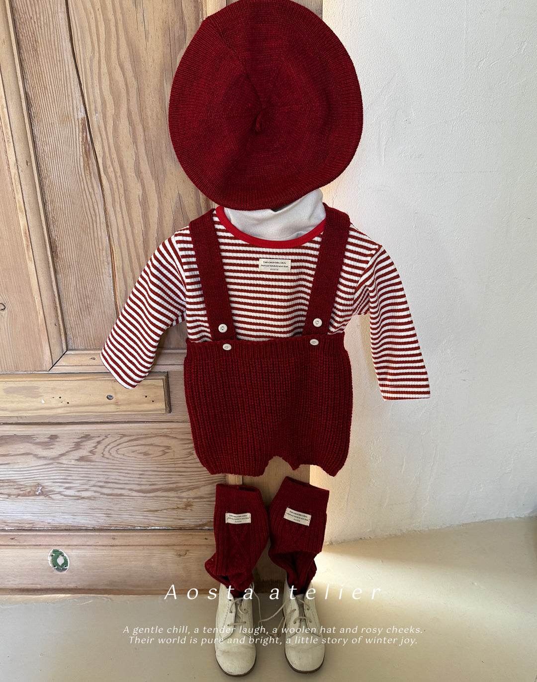 ［Aosta］Knit overalls