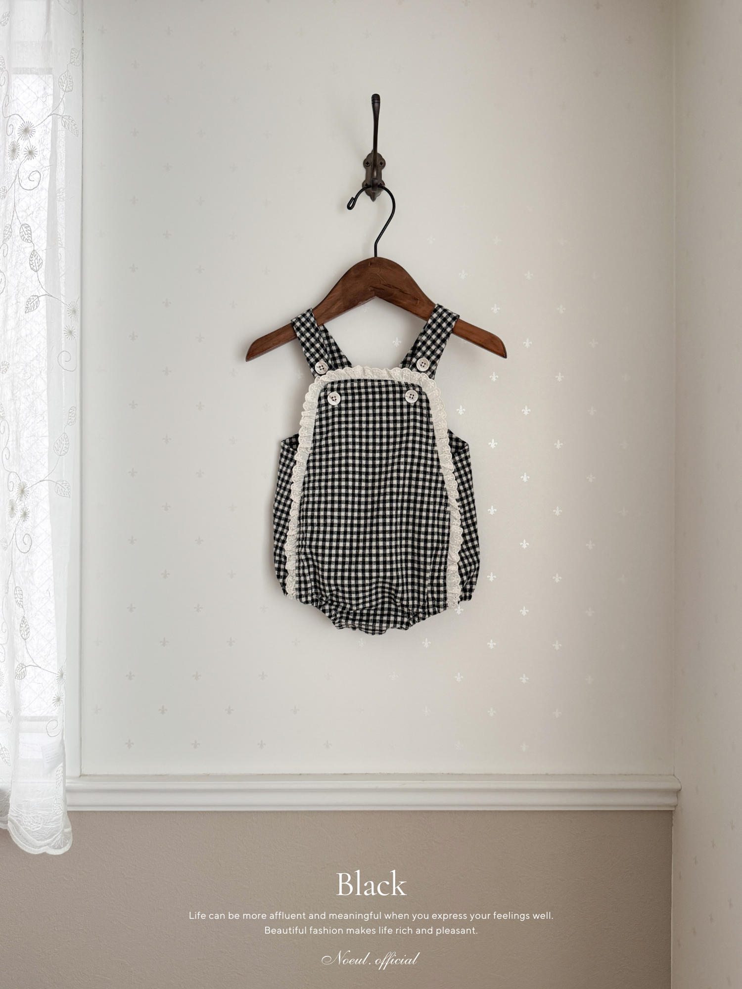 Petit lace suspender suit