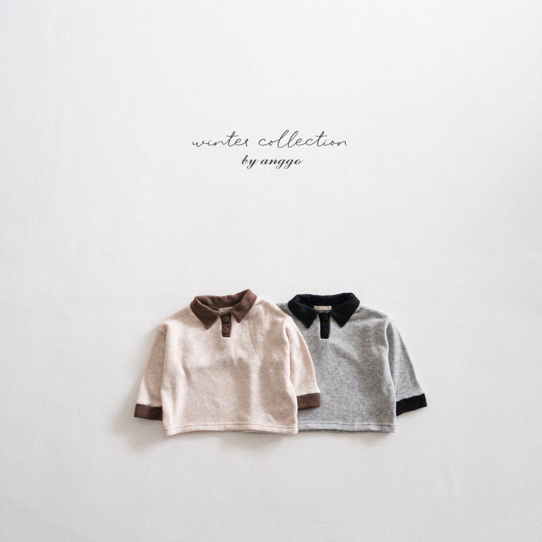 ［anggo］Choco chip collar tops