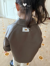 ［Lala land］Caross leather jacket