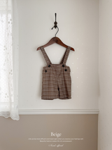Rommy check suspender pants