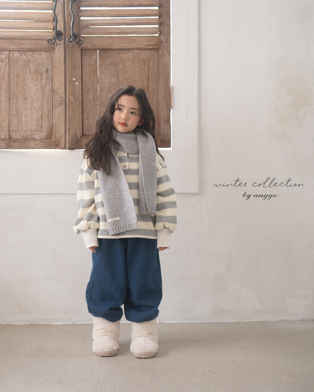 ［anggo］Pretzel stripe tops