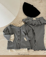 ［Aosta］Kiki Frill Check Pants