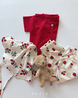 ［Aosta］Heart button tee