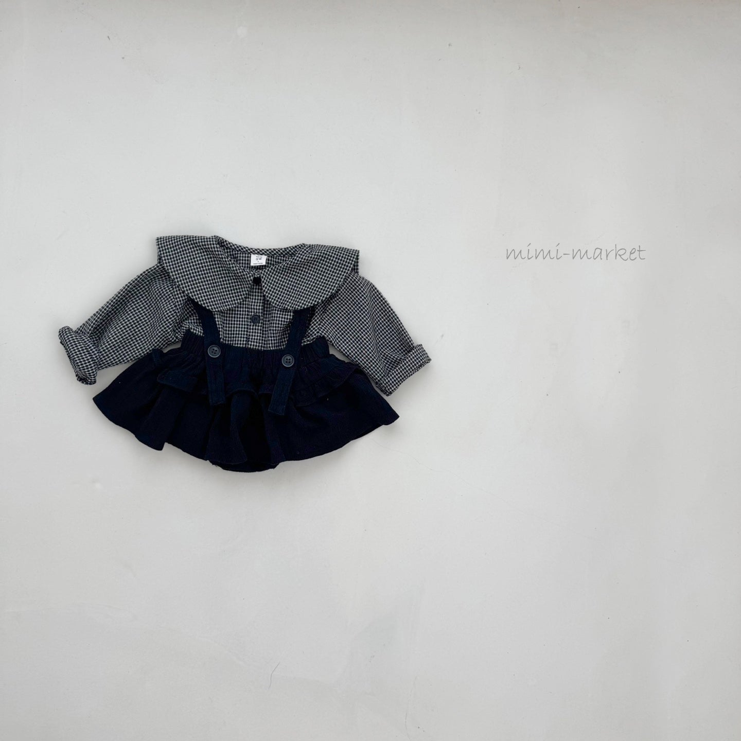［mimi market］Elly frill suspender skirt