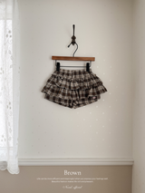 Roman check cancan pants