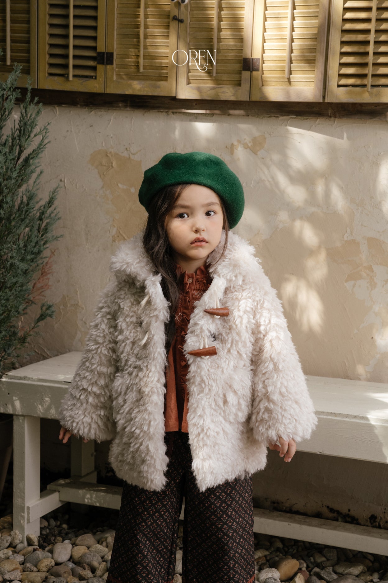 [OREN] Berni toggle fur jacket