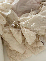 ［Aosta］Lace Cotton Open Dress