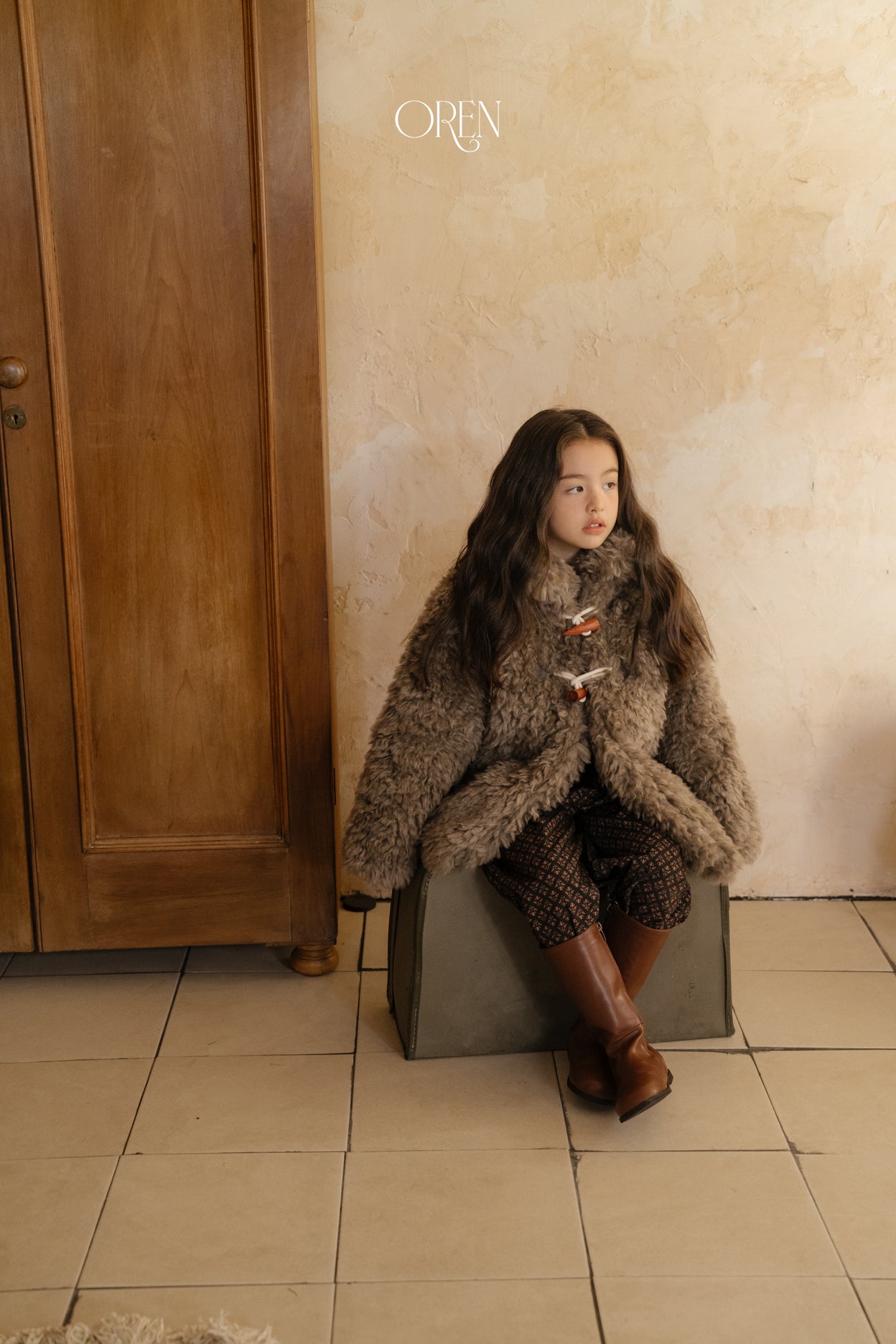 [OREN] Berni toggle fur jacket